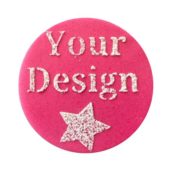 Personalised Icing Sugar Stencil - Custom Name/Logo for Biscuits, Baking (8cm)