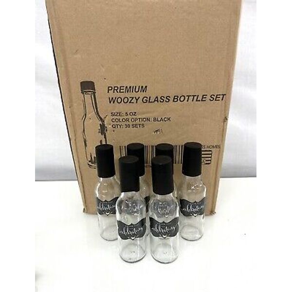 Woozy Decor Bottles Empty 5 Oz Complete Premium Commercial Grade Set of 30 pcs