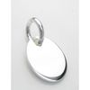 Oval plain disc sterling silver charm pendant .925 x 1 Discs charms