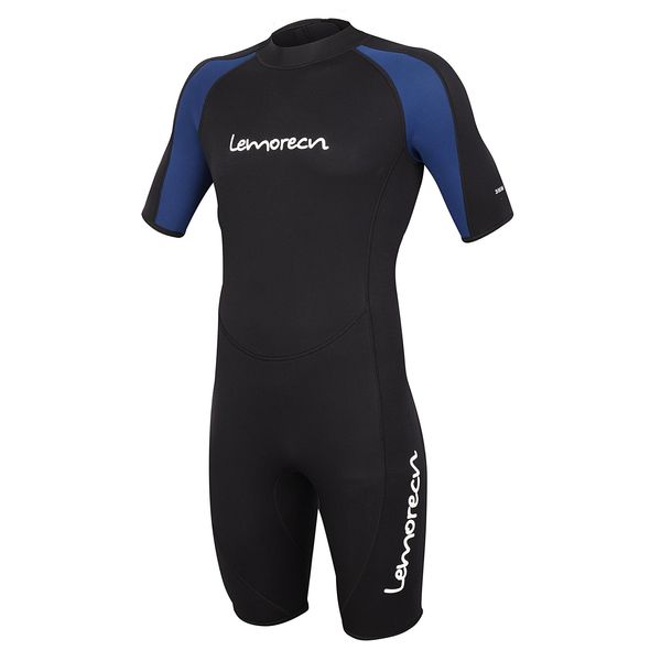 Lemorecn Wetsuits Adult's Premium Neoprene Diving Suit 3mm Shorty Jumpsuit (3035, 3XL)