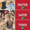 SPARES2GO Kindling Splitter Blade Kit Log Wood Splitting Chisel Wedge Set (Large, Plus Drill Sharpener Attachment)