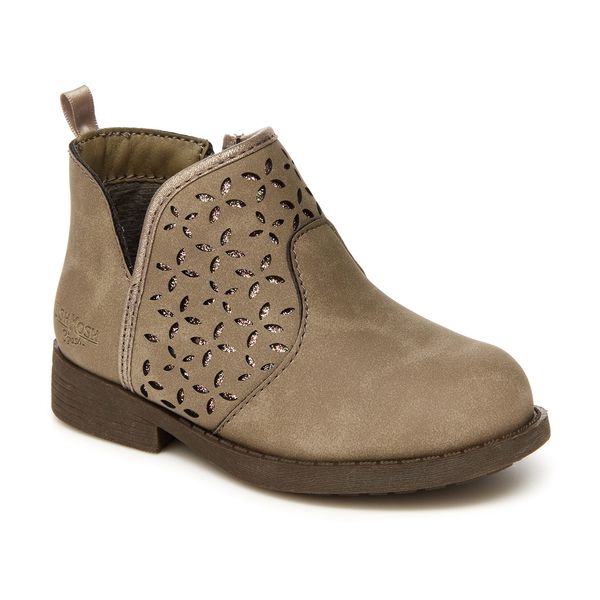 OshKosh B'Gosh Girls Estell Ankle Boot, Taupe, 9 Toddler