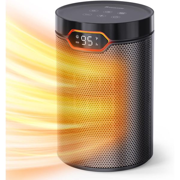 BREEZOME Space Heater, Portable Electric Heaters for Indoor Use with A-Black