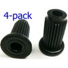 Oajen caster socket for 7/16" diameter grip ring stem, 4 pack, 1" OD round 16 g