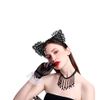 Halloween Cat Ears Headband, Makeup Party Lace Cat Ears Headband,Halloween Carnival Party Masquerade Cosplay Sweet Sexy Women Lace Hair Accessories Headband Costume Accessories