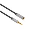 Manhattan 356046 Audio Extension Cable 3 m Aux / 3.5 mm Jack Black/Silver