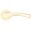 Twist Design Ivory Modern Lever on Rose Interior Use Door Handle Set
