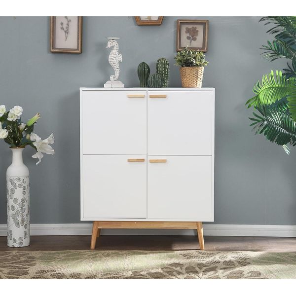 Accent Storage Cabinet 4 Doors Decorative Cabinet Buffet & Sideboard