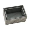 JVL Silva Rectangular Fabric Storage Baskets, Set of 2, Grey