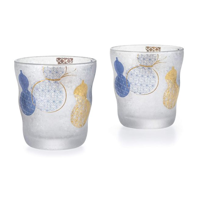 Aderia S-6302 Rock Glass Pair Set, 11.2 fl oz (335 ml), Premium Nippon Taste, Old Glass, On The Rock, Made in Japan, Comes in a Cosmetic Box, Birthday Gift, Present