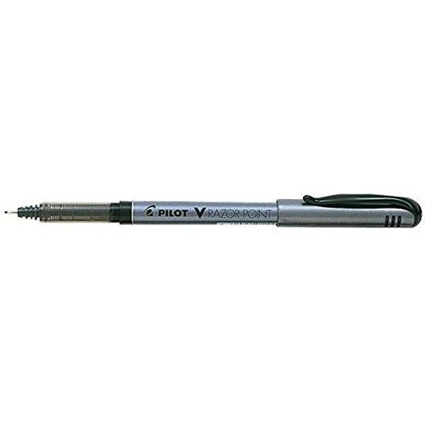PILOT V-Razor Point Felt-Tip Pens Ultra-Fine Tip Metal Black