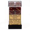 Chessex Glitter Ruby/Gold W6 16 mm Set