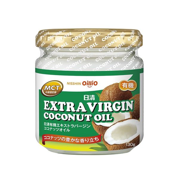 Nissin Olio Organic Extra Virgin Coconut Oil 4.6 oz (130 g)