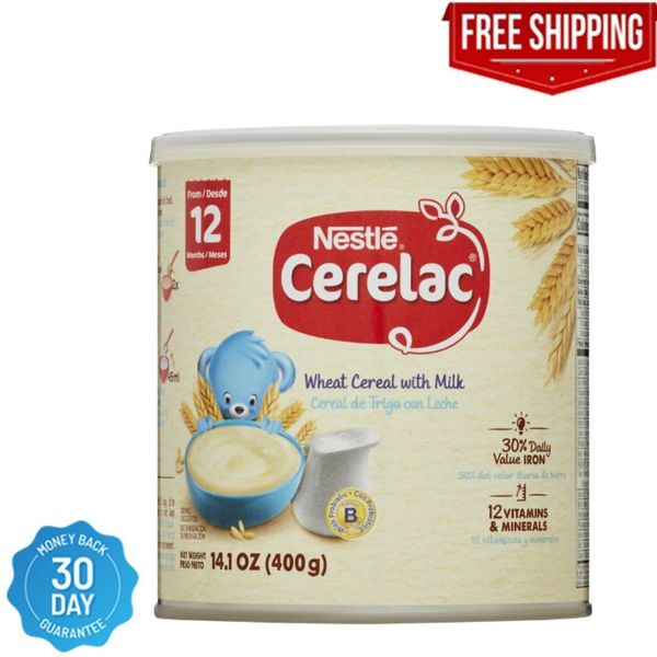 Nestle Cerelac Baby Cereal Wheat with Milk, 14oz, Essential Vitamins & Minerals