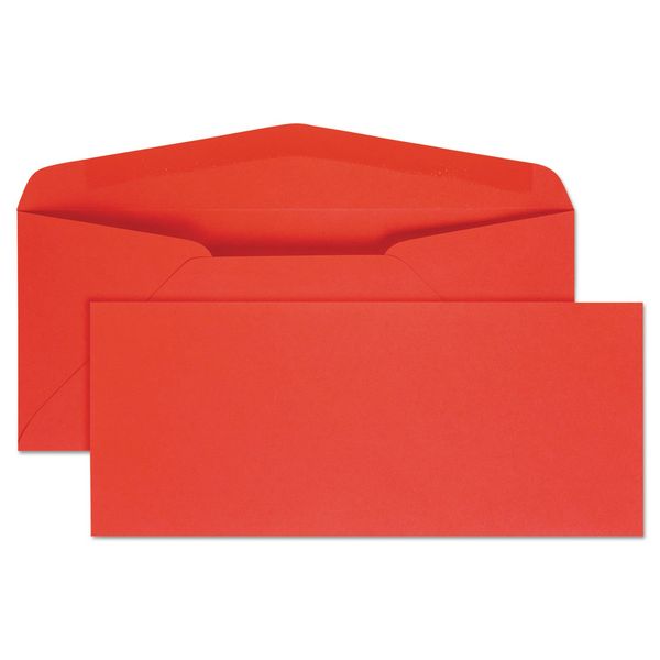 Quality Park 11134 Colored Envelope, #10, 4 1/8 x 9 1/2, Red, 25/Pack