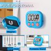 ZILLEEN Classroom Timer for Kids Teachers 2 Pack Digital Timers, Blue & White