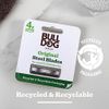 BULLDOG – Shave for Men | Original Bamboo Razor Blades | Steel Blades | 4 Refill Pack