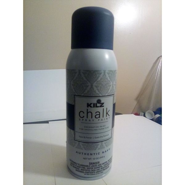 NEW KILZ Chalk Spray Paint AUTHENTIC NAVY FREE SHIPPING (PAINT & PRIMER)