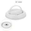 sourcing map Round Pull Ring, 1pcs 3" - Stainless Steel Ring Flush Pull with Screws, Recessed Door Pull Handle Knob for Drawer Wardrobe (White)