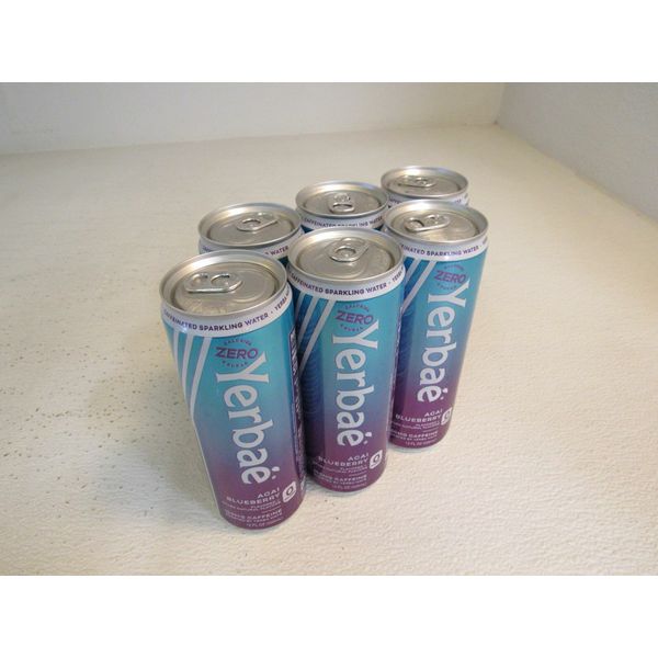 Yerbae Natural Sparkling Water Energy Drink 12 fl oz 6 Pack Acai Blueberry