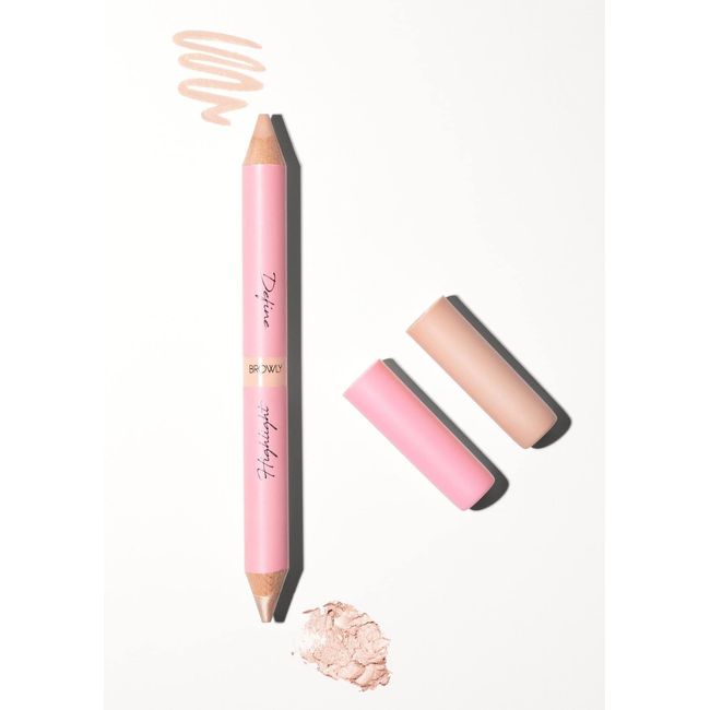 BROWLY Definitely High, Highlighter & Concealer in einem, Concealer Contour, 2-in-1 Make up Augenbrauen Concealer Contouring Stift, Konturstift und Highlighter Make-Up für Jeden Hauttyp Shade 02