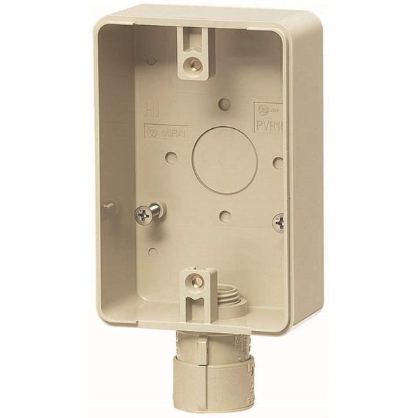 Mirai Industry PVR16-BC1GJ High Weather Resistant Exposed Switch Box for Waterproof Outlet with Connector Beige