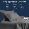 Certified Luxury 100% Egyptian Cotton Sheets, Queen Sheets Cotton, Deep Pocket B