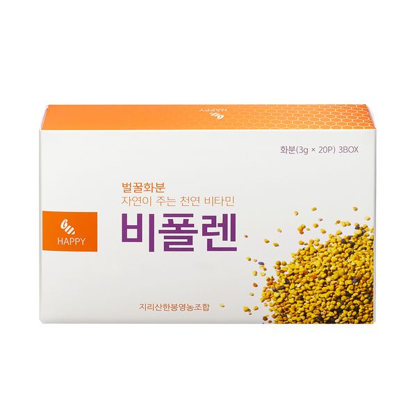 Jirisan Hanbong Farming Association Bee Pollen Set, 60ea, 3g