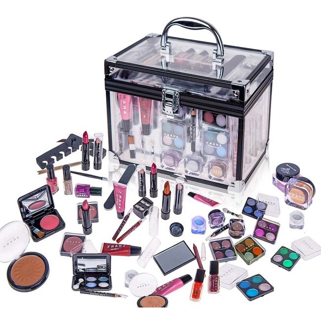 SHANY Carry All Trunk Makeup Set (Eye shadow palette/Blushes/Powder/Nail Polish