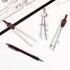 Unjoo 9Pcs Precision Geometry Set Metal Compass, Geometry Tool Tool Set with Shatterproof Storage Box, Circle Drafting Tool and Architecture, Drafting Kits for Engineers Students (Brown)