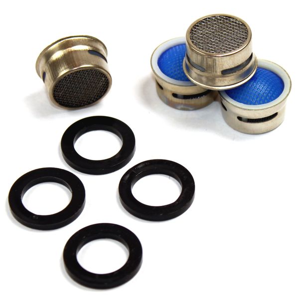 Wasserhahnfilter Einsatz 12 Stück -K&B Vertrieb- Luftsprudler Wasserhahn Aufsatz Brause Wasserfilter 357