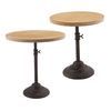 Mud Pie Wood and Iron Adjustable Server, 11" x 10", Small