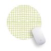 White & Green Checkered Checked Check Pattern PC Office Computer Round Mouse Mat Pad Desk Mousemat Mousepad