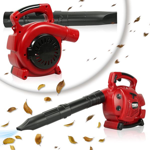 PROLOSO Kids Leaf Blower for Preschool Toddlers Outdoor Pretend Play Gardening Toy Tool Blow Air with Realistic Sounds