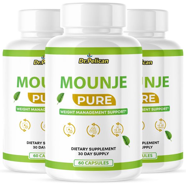 Mounje Pure- Immune & Weight Support- 3 Bottles- 180 Capsules