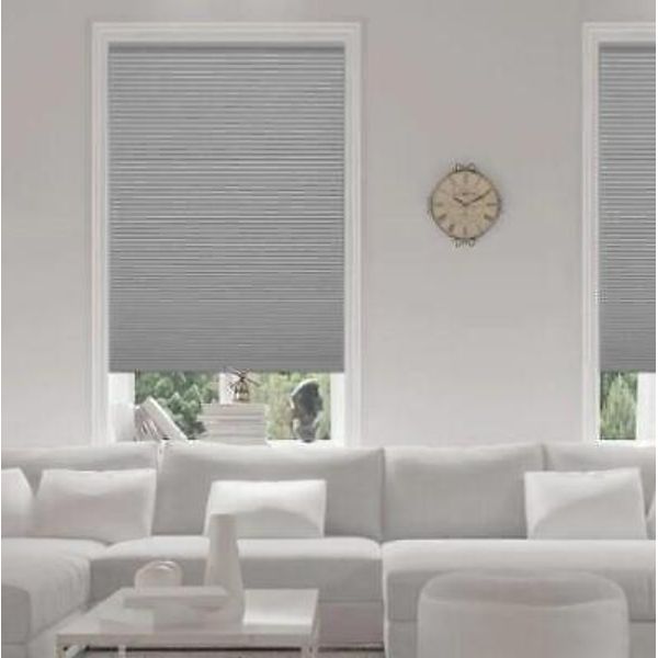 Pewter Cordless Blackout Cellular Shade Indoor Honeycomb Blind 35"W x 72"L