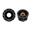 uxcell 2Pcs Speaker Control Knob Volume Control Cap with 2pcs Digital Dial Scale Plate Potentiometer Rotate Button Control
