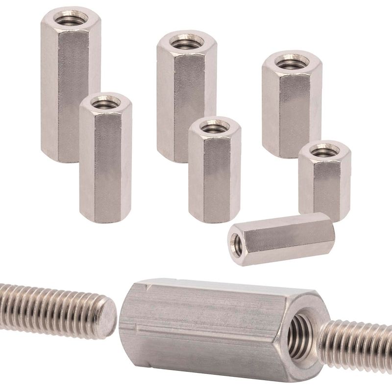 Stahlia Threaded Sleeve M8 x 40 mm Spacer Sleeves Stainless Steel (Pack ...