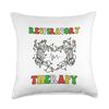 Respiratory Therapy Skeleton Hand Christmas Light Heartbeat Throw Pillow
