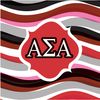 Creative Converting 50 Count Alpha Sigma Beverage Napkins, Red/Black