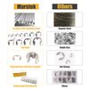 304 Stainless Steel E Clip Assortment Kit E-Clip External Retaining Ring Assortment Set (M1.5-M15,425 PCS)