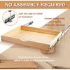 2 Set Pull Out Tray Cabinet Organizer Wooden Pull Drawers Storage Slide Out Pant
