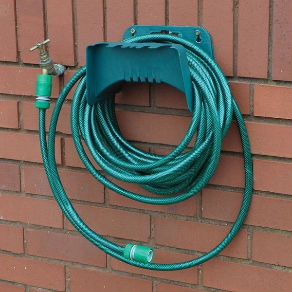 Garden Hose Pipe Hanger Wall Mounted Cable Tidy Storage Shed Hose Reel Holder Hosepipe Holder Wall Mount Outdoor