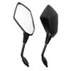 Black Motorcycle Hawk-eye Rear View Side Mirrors 7/8" Mount Clamp For ATV UTV