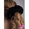 Charcoal Velvet Hair Scrunchy - Regular