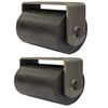 3" Sliding Gate Rubber Guide Roller Steel Mounting Bracket Bearing Weldable 2PK