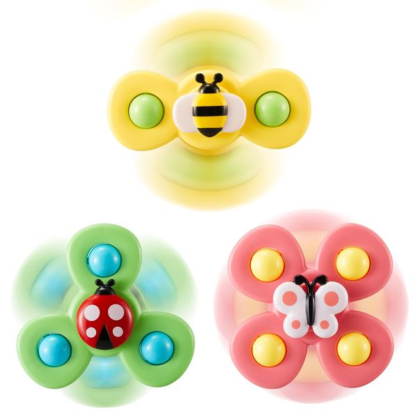 Baby Spinners with Suction Cups|Spinner Toys for Babies Suction Spinners Baby|Suction Cup Spinners for Babies|Baby Bath Toys for Kids Ages 1-3