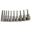 Nut Driver Socket 10PCS 6-19mm 1/4" Hex Shank Bit Socket Magnetic Nut Setter for Drills, Nut Driver, and Impact Socket Adapter