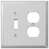 Amerelle Mirror Single Toggle/Single Duplex Wallplate in Mirror Finish