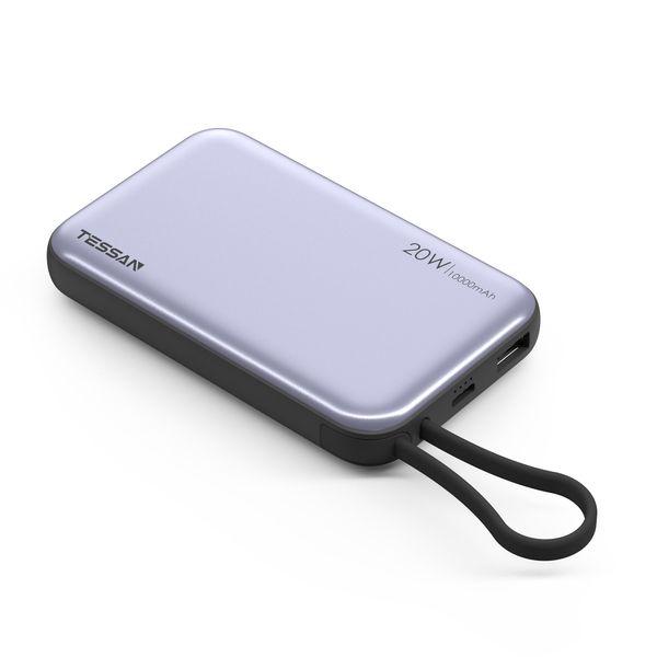 TESSAN Magsafe Power Bank mit 4 Ports, Powerbank 10000mAh, Magsafe Wireless Powerbank 20W PD Schnelles Laden, Powerbank USB C für Phone, Magsafe Ladegerät mit Lightining Ladekabel, Tragbare Größe